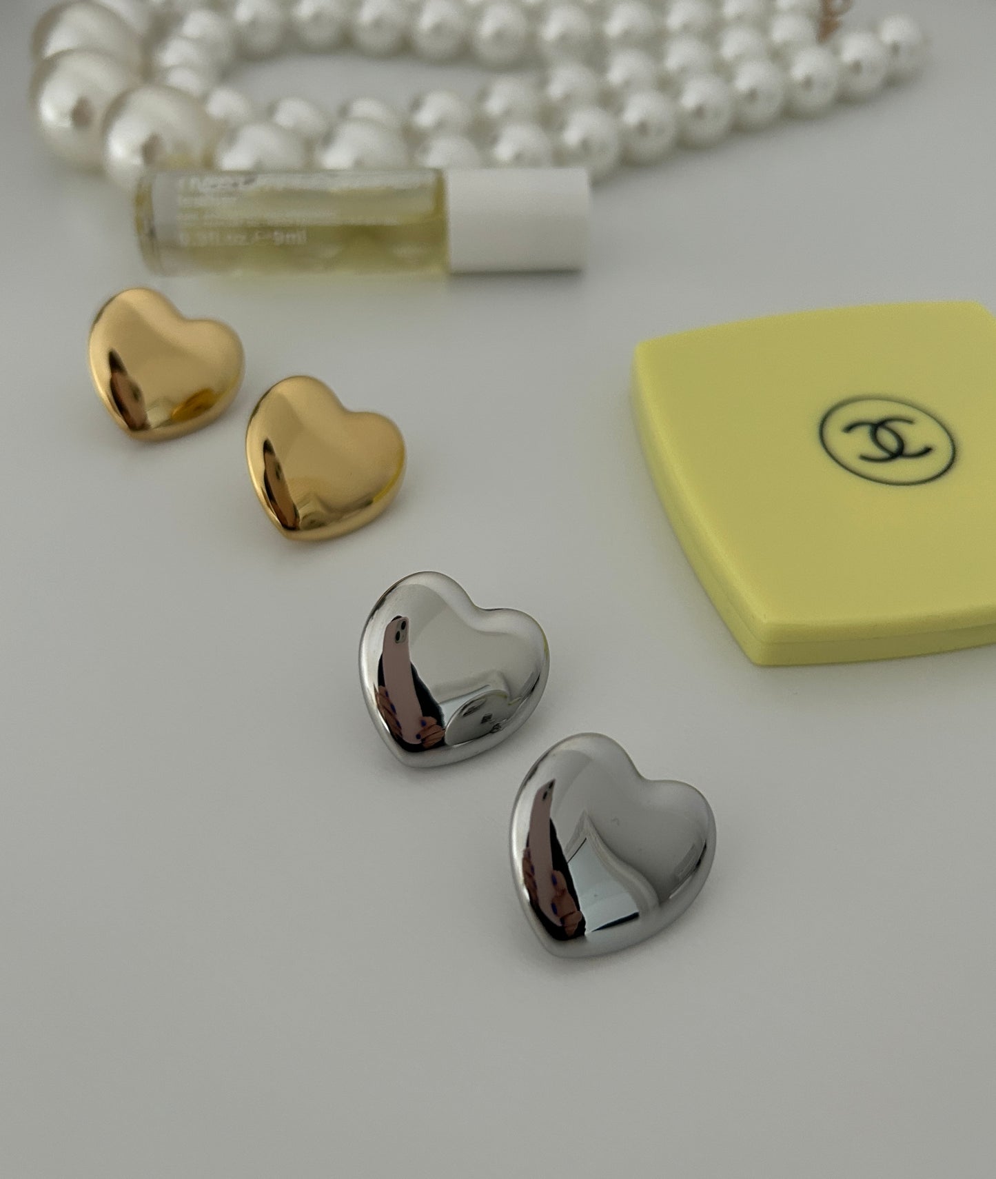 Love Heart Stud Earrings