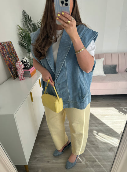 Dalia Denim Sleeveless Jacket