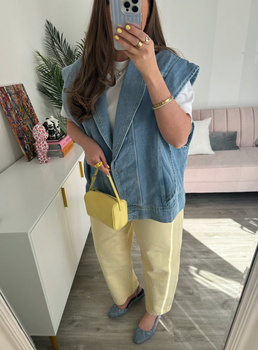 Dalia Denim Sleeveless Jacket