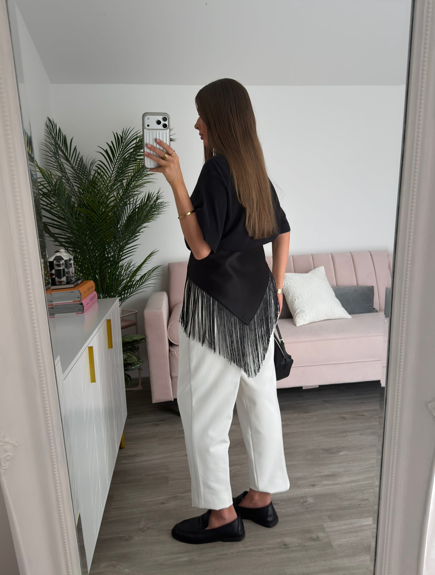 Satin Fringe Scarf Belt