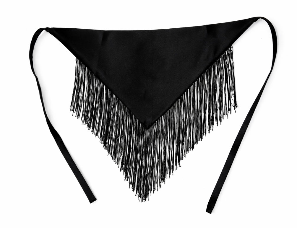Satin Fringe Scarf Belt
