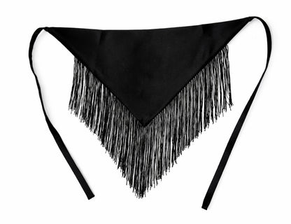 Satin Fringe Scarf Belt