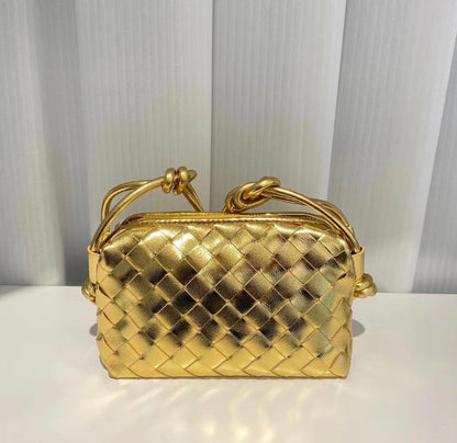 Bela Metallic Woven Bag