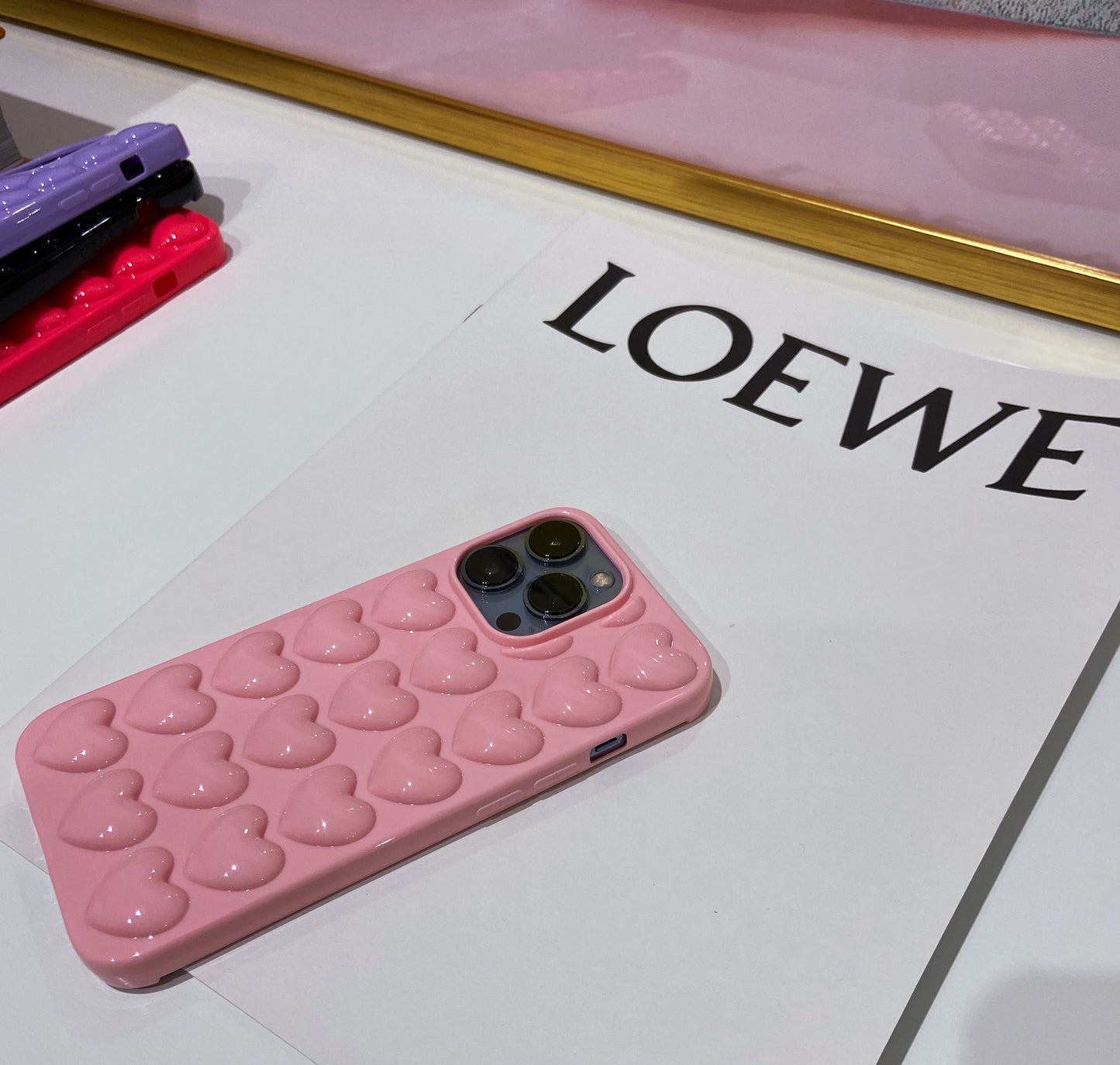 Baby Pink Love Heart Case